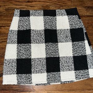 Forever 21 Asymmetrical Checkered Skirt